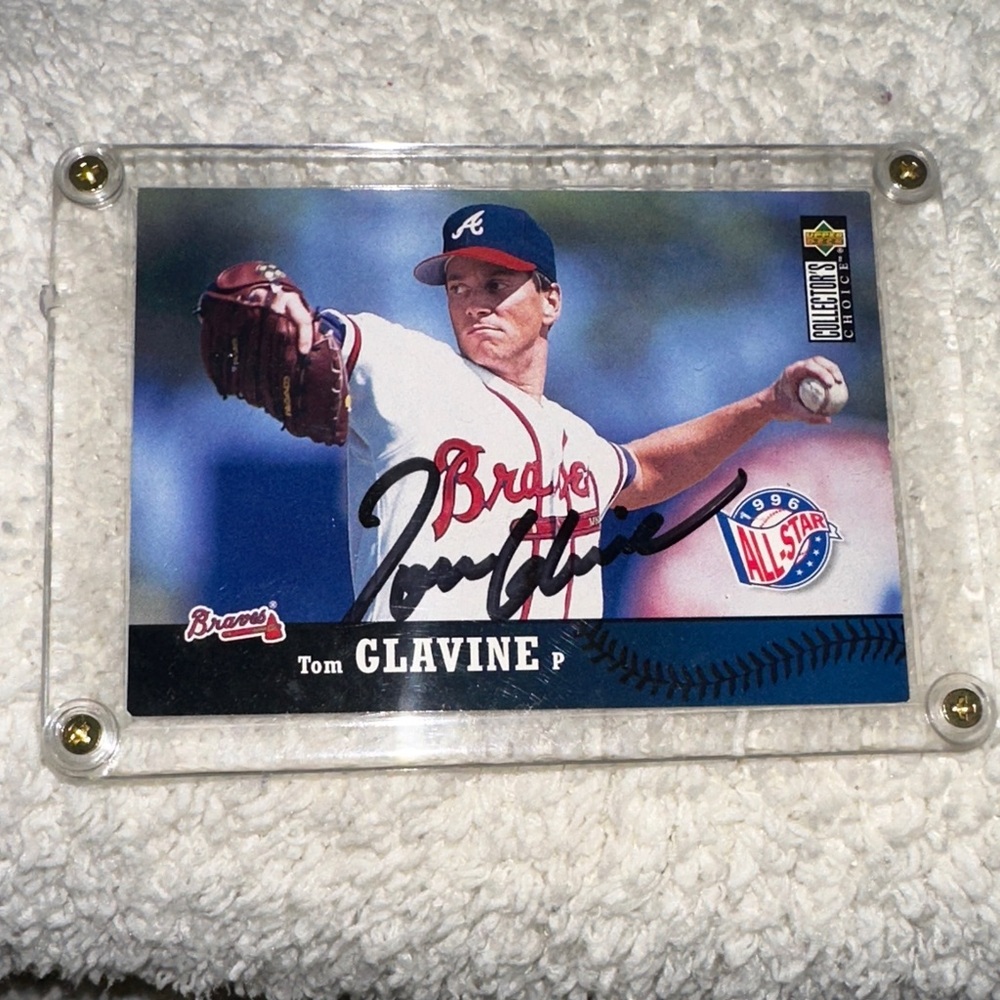 Tom Glavine Signed Baseball Card